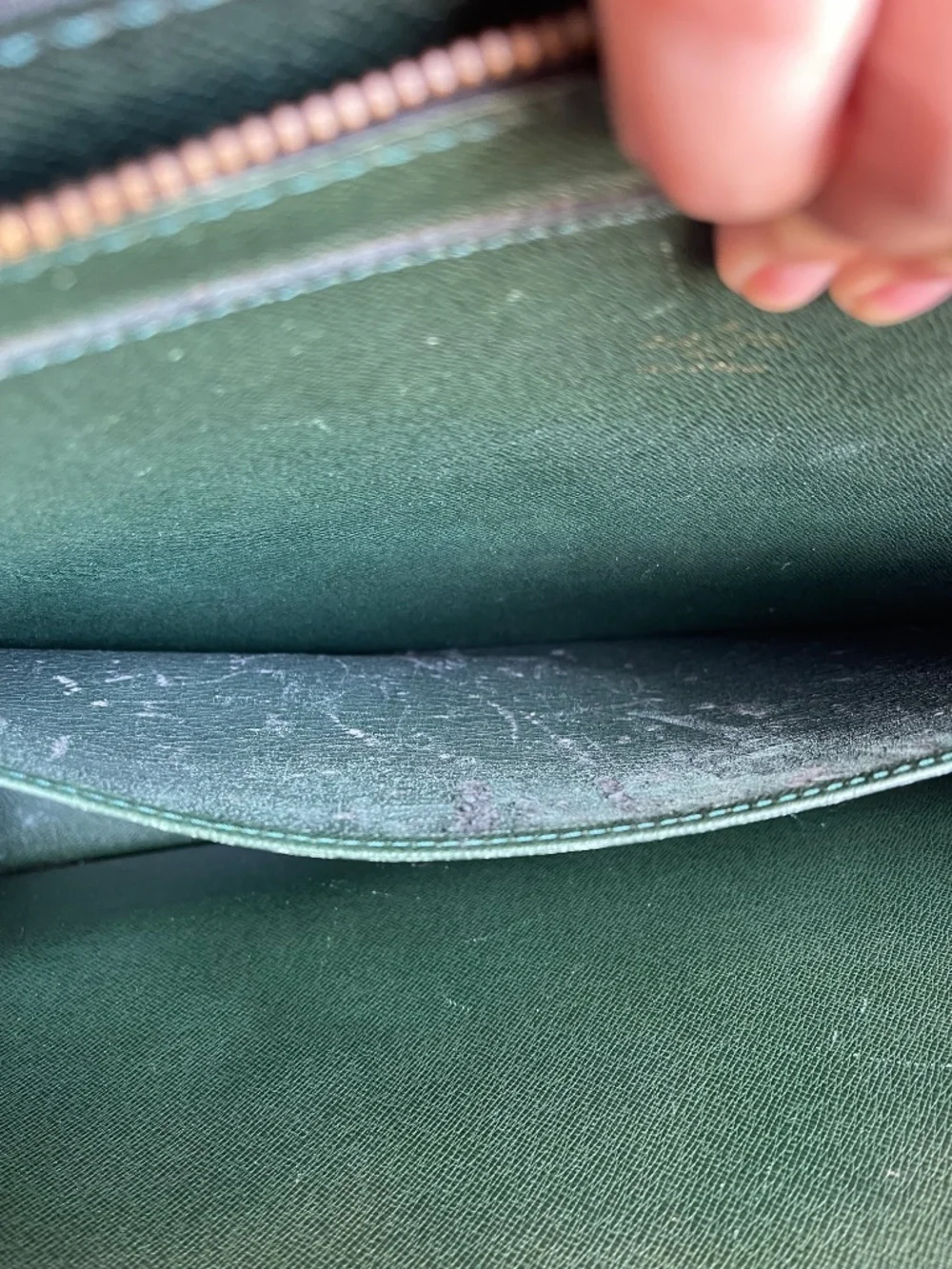 Louis Vuitton Green Taiga Leather Porte Documents Rozan Briefcase